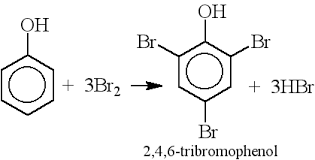 Kết quả hình ảnh cho phản ứng của phenol với brom