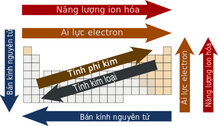 Tính chất của các đơn chất biến đổi tuần hoàn theo chiều tăng của điện tích hạt nhân