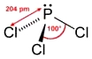 Công thức cấu tao PCl3