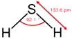 Công thức cấu tao H2S